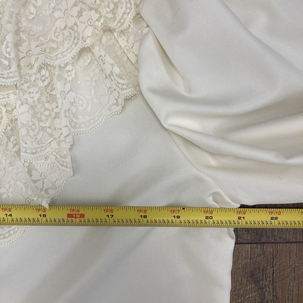 Vintage VTG 80s Lady Holiday Victorian Edwardian Blouse Lace Cottage Prairie M - Picture 7 of 10